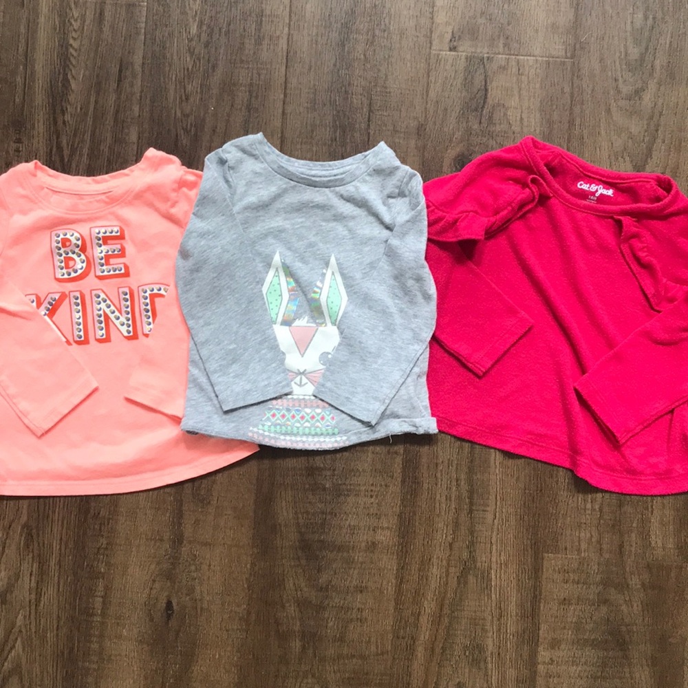 Cat & Jack Girls long sleeved T-shirt bundle